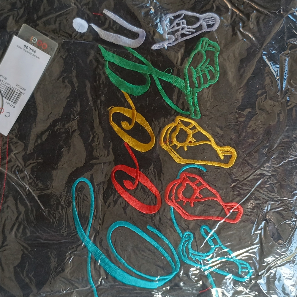 Colorful Embroidered Graphic Tee